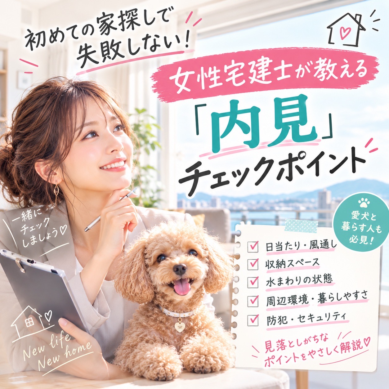 初めての家探しで失敗しない！女性宅建士が教える「内見チェックポイント」