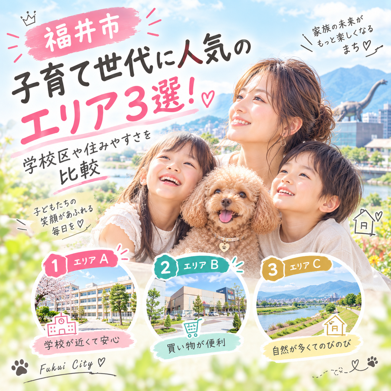 子育て世代に人気のエリア3選！学校区や住みやすさを比較