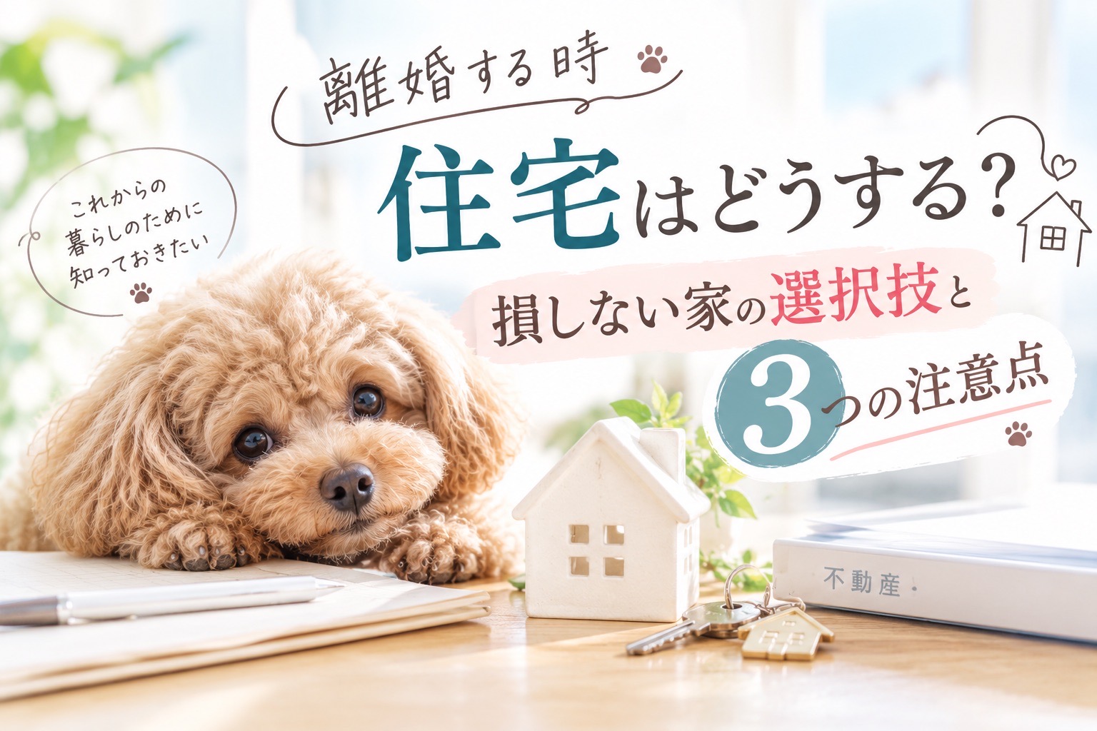 離婚するとき住宅はどうする？女性宅建士が教える「損をしない家の選択肢」と3つの注意点